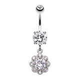 Flowers in Prague Belly Dangle - Dangling Belly Ring. Navel Rings Australia.