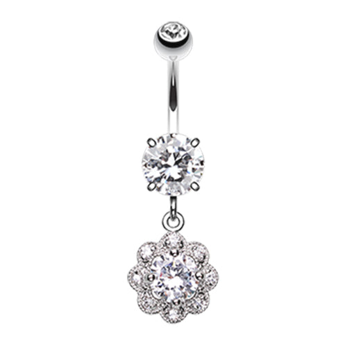Flowers in Prague Belly Dangle - Dangling Belly Ring. Navel Rings Australia.