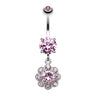 Flowers in Prague Belly Dangle - Dangling Belly Ring. Navel Rings Australia.