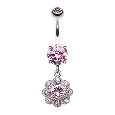 Flowers in Prague Belly Dangle - Dangling Belly Ring. Navel Rings Australia.