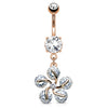 Marazzo Flower Belly Dangle in Rose Gold