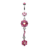Blossom Journey Belly Button Ring - Dangling Belly Ring. Navel Rings Australia.