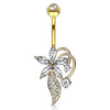 Deja Bloom Belly Ring with Gold Plating