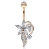 Deja Bloom Belly Ring with Rose Gold Plating