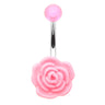 Rosette's Floral Bloom Belly Rings - Fixed (non-dangle) Belly Bar. Navel Rings Australia.