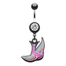 Freedom Bird Dangly Navel Bar - Dangling Belly Ring. Navel Rings Australia.