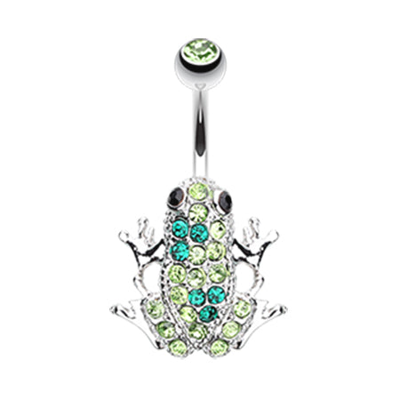 The Amazon Paved Frog Belly Bar - Fixed (non-dangle) Belly Bar. Navel Rings Australia.