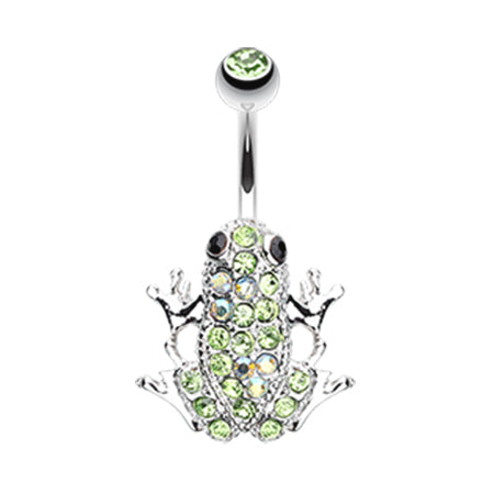 The Amazon Paved Frog Belly Bar - Fixed (non-dangle) Belly Bar. Navel Rings Australia.