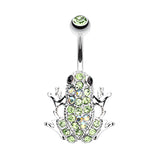 The Amazon Paved Frog Belly Bar - Fixed (non-dangle) Belly Bar. Navel Rings Australia.
