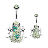 The Amazon Paved Frog Belly Bar - Fixed (non-dangle) Belly Bar. Navel Rings Australia.
