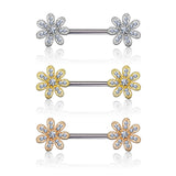 Fusioń Flower Nipple Jewellery - Nipple Ring. Navel Rings Australia.