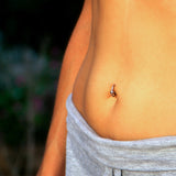 Captive Bead Body Jewellery in 14K White Gold - Captive Belly Ring. Navel Rings Australia.