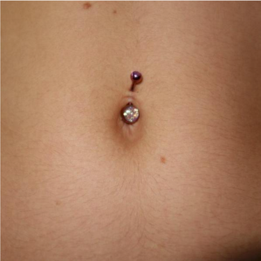 Opal Gleam Metallics Classique Belly Bar - Basic Curved Barbell. Navel Rings Australia.