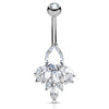 Glacial Diamanté Belly Button Ring