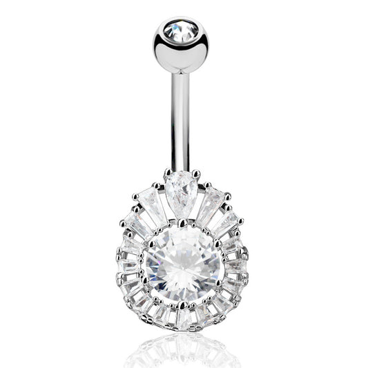 Romanian Empire Belly Bar - Fixed (non-dangle) Belly Bar. Navel Rings Australia.