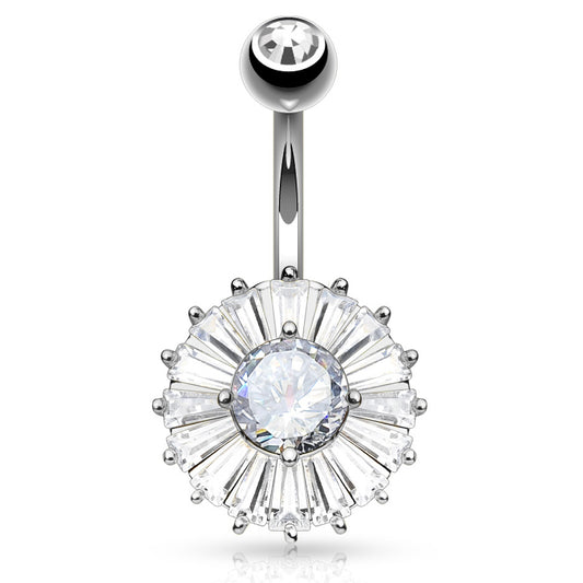 Venezia Belly Button Ring - Fixed (non-dangle) Belly Bar. Navel Rings Australia.