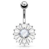 Venezia Belly Button Ring - Fixed (non-dangle) Belly Bar. Navel Rings Australia.