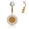 Manipura Motley™ Belly Ring with Rose Gold Plating