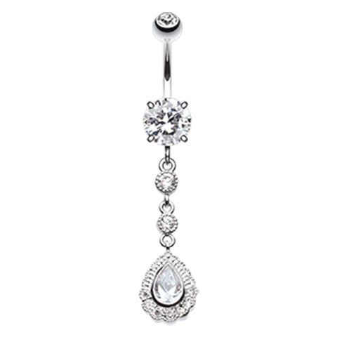 Vintage Glacier Belly Ring - Dangling Belly Ring. Navel Rings Australia.