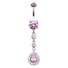 Vintage Glacier Belly Ring - Dangling Belly Ring. Navel Rings Australia.