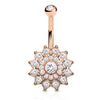Mandala's Ritz and Glitz Belly Ring with Rose Gold Plating