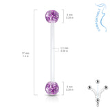Glitter Babe Duo Ball Pregnancy Belly Ring - Maternity Belly Ring. Navel Rings Australia.