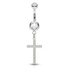 Adriel's Glittering Cross Belly Ring