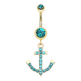 Drop the Anchor Belly Dangle - Dangling Belly Ring. Navel Rings Australia.