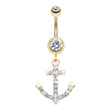 Drop the Anchor Belly Dangle - Dangling Belly Ring. Navel Rings Australia.