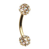 16g Petite Aurora Motley™ Navel Ring with Gold Plating