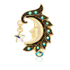 Bohemian Moon Belly Piercing Ring with Gold Plating
