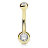 Petite Ball Classique Belly Bar with Gold Plating