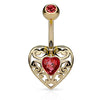 Bella Love Belly Bar with Gold Plating