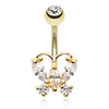 Classic Petite Butterfly Belly Ring in Gold