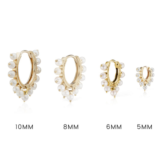 Pearl Coronet Earring by Maria Tash in 14K Gold - Earring. Navel Rings Australia.