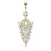 Glitz Blitz Belly Dangle with Gold Plating