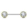 Argenti Crystal Diamond Nipple Jewellery with Gold Plating
