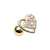 Day Dreamer Heart Stud Earring. Tragus and Cartilage Piercings.