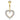 Taji Paved Heart Belly Ring in 14K Gold - Fixed (non-dangle) Belly Bar. Navel Rings Australia.