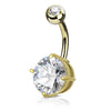 Kingdom Gem Belly Ring with Gold Plating