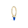 Lapis Single Short Spike Non-Rotating Earring by Maria Tash in Yellow Gold