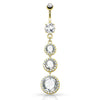 Diva Dangle Belly Ring with Gold Plating