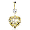 Jewel of Seduction Heart Dangly with Gold Plating