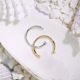 Hoop Nose Ring in 14K Yellow Gold