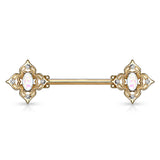 Opal Dusk Nipple Jewellery with Gold Plating - Nipple Ring. Navel Rings Australia.