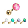 Classic Opal Stud Body Jewellery in Gold. Labret, Monroe, Tragus and Cartilage Earrings.