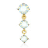 Opaline Top Drop Belly Bar with Gold Plating