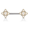 April Pearl Nipple Jewellery with Gold Plating