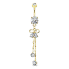 Ciảra Bow-Tie Belly Ring with Gold Plating