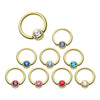 Gold Plated Classic Gem Captive Belly Rings
